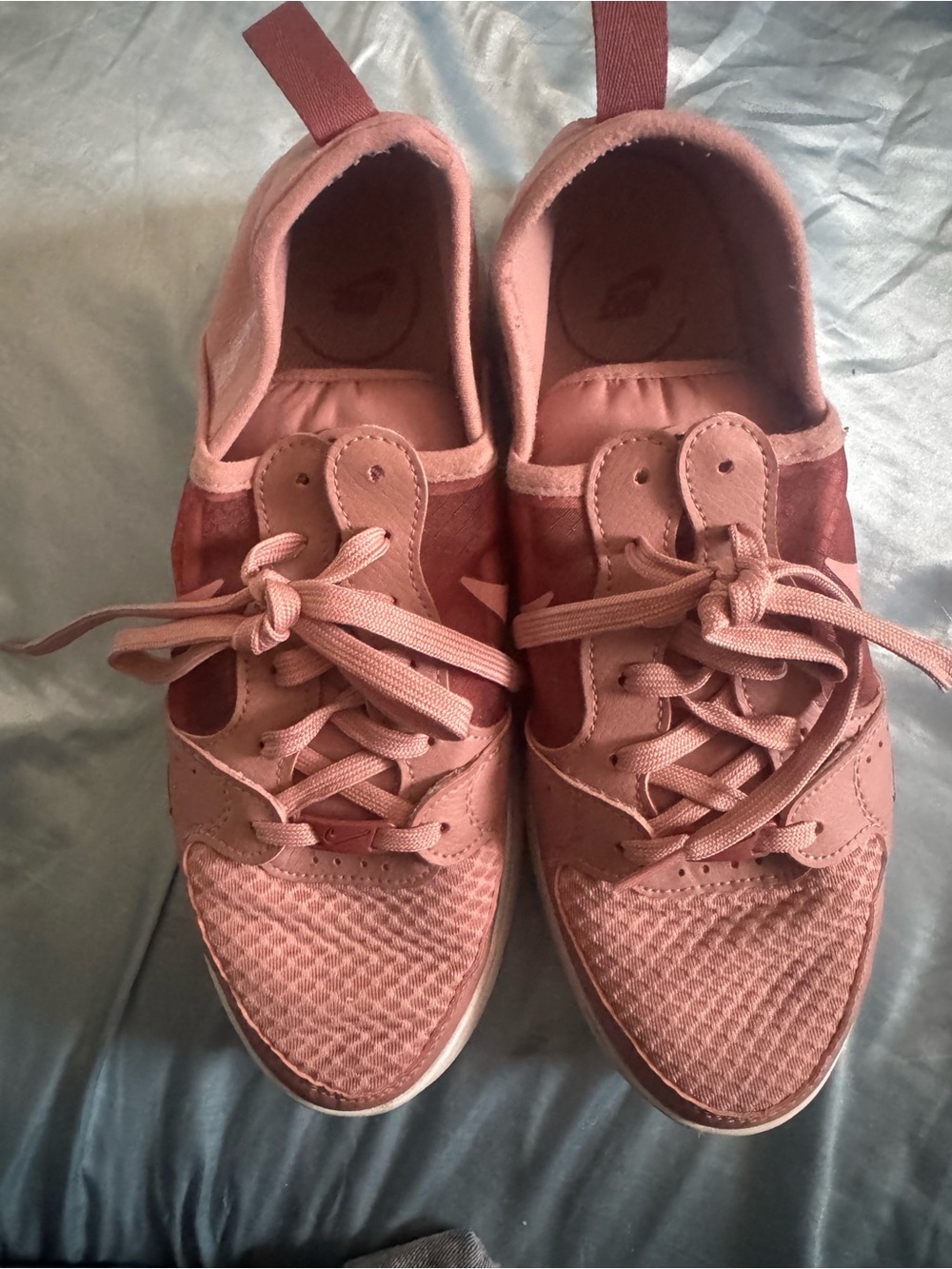Nike Women's Rose Pink Lace-Up Athletic Sneakers